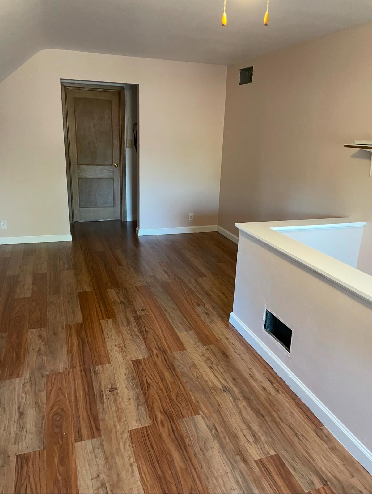 After: clean new hardwood flooring