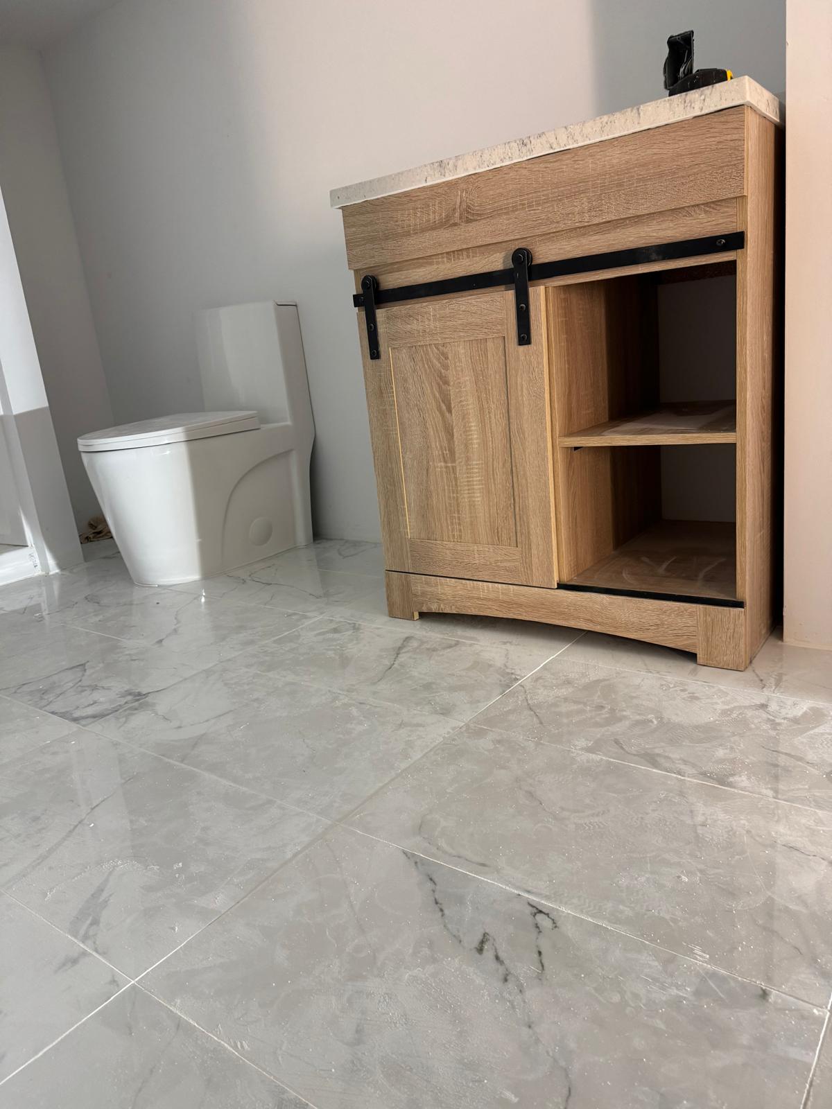 Custom Barn-Door Vanity